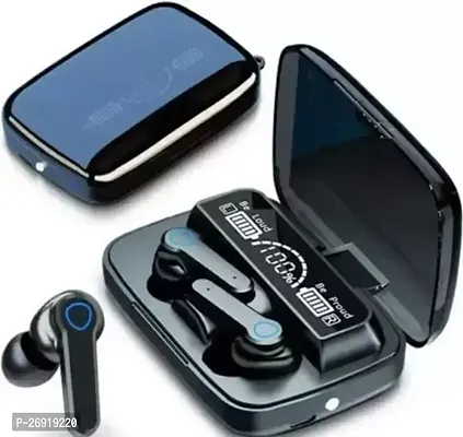 Stylish Black On-ear  Over-ear Bluetooth Wireless Earbuds With Microphone