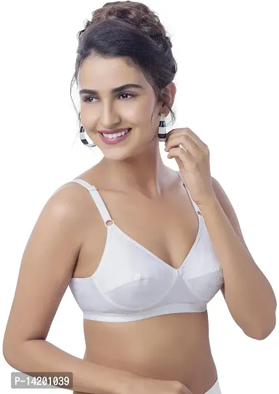 SOFTY NON PADDED NON WIRED FULL COVERAGE WHITE BRA