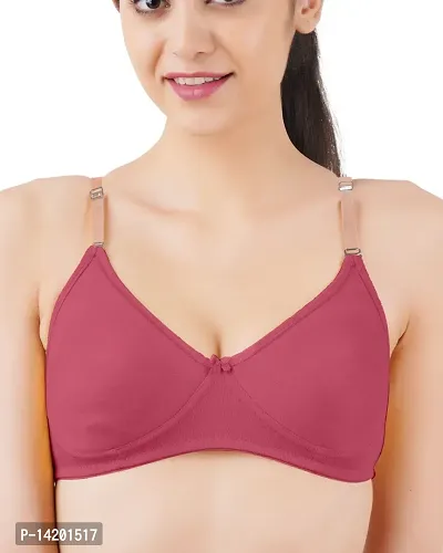 Women's Cotton Soft Padded Non-Wired Regular Bra (Red Pack of 1)(Size-C 38)  (