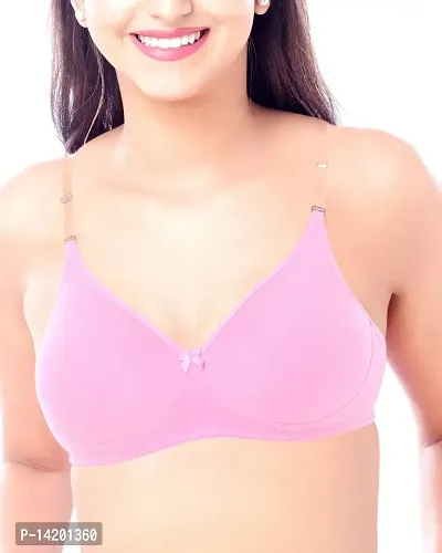 Buy Non-Padded Non-Wired Bra with Detachable Transparent Straps In