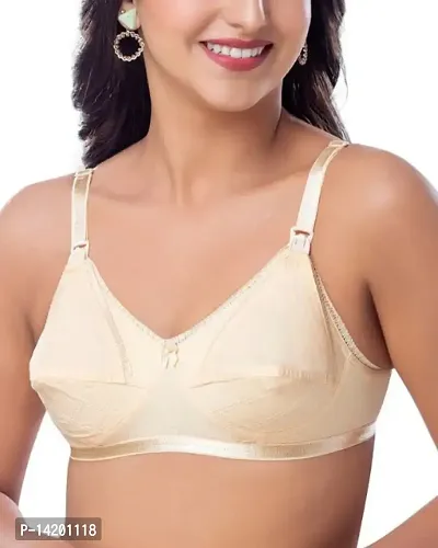 Buy BRIDA 100% Cotton Non Padded Non Wired-Extra Stretch,Soft, Lining  -Double Layer Nursing Full Coverage Plus Size Cups-Everyday Maternity Bra -  Mumma(Skin,38,C) Online In India At Discounted Prices