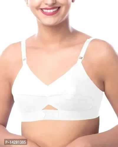 Cotton single layered seamed round stitch bra with centre elastic, Buy  Mens & Kids Innerwear