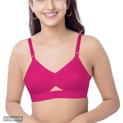 Buy Brida Women's Cotton Round Stitch Bra - Minimizer Saree Bra - Plus Size,  Full Coverage, Non-Padded, Wireless,Double Layer Support for Heavy Bust-  BRS (Skin,38,B) at