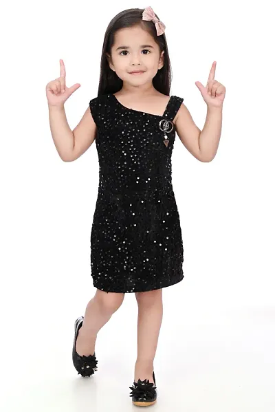 Stylish Velvet Fit And Flare Dress For Kids