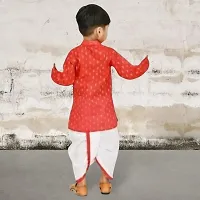 Classic Cotton Printed Kurta Bottom Set for Kids Boys-thumb1