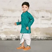 Classic Cotton Printed Kurta Bottom Set for Kids Boys-thumb1