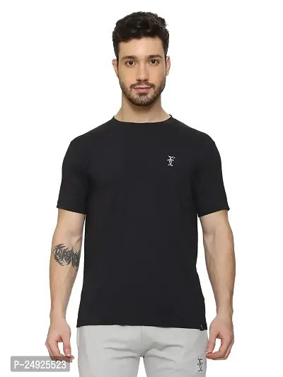 Feels Like Pro 4_Way_Lycra_Sport_Tshirt (Medium, Black)