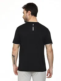 Feels Like Pro DotNet Round Neck Half Sleeve Sport_Tshirt for Men (X-Large) Black-thumb4