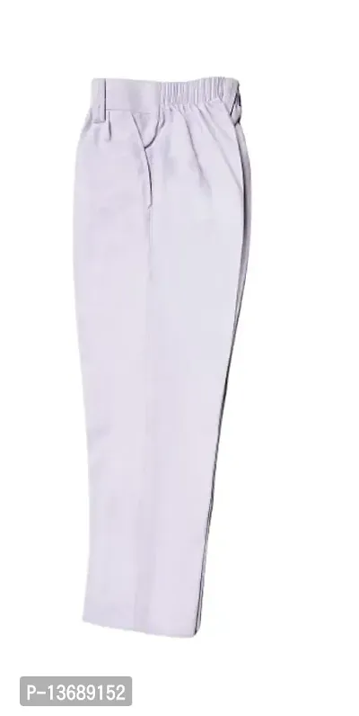 A&M THREADS | White School Uniform Pants for Boys | Size- 28 | Length- 28 INCH/Waist- 24 INCH | Age Group- 8-9 Years-thumb0