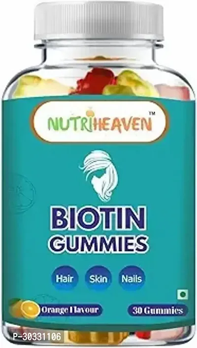 Biotin Gummies for Healthy Hair, Skin  Nails Growth | Biotin, Zinc, Folic Acid, Vitamin B36|30 Gummy-thumb0