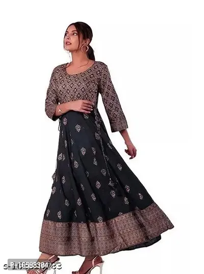 stylish Rayon Black Kurta Bottom Set For Women