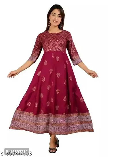 stylish Rayon Maroon Kurta Bottom Set For Women-thumb0