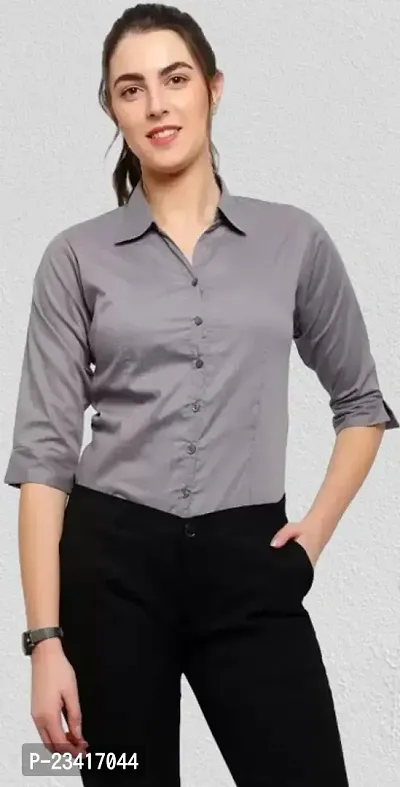 Stylish Women Crepe Shirt-thumb0