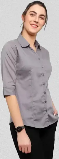 Stylish Women Crepe Shirt-thumb2