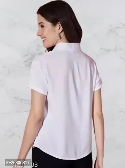 Classic Crepe Solid Shirt for Women-thumb2