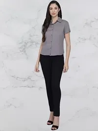 Classic Crepe Solid Shirt for Women-thumb1