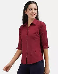 Classic Crepe Solid Shirt for Women-thumb1