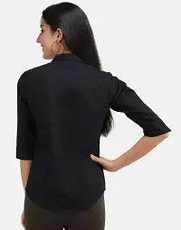 Classic Crepe Solid Shirt for Women-thumb2