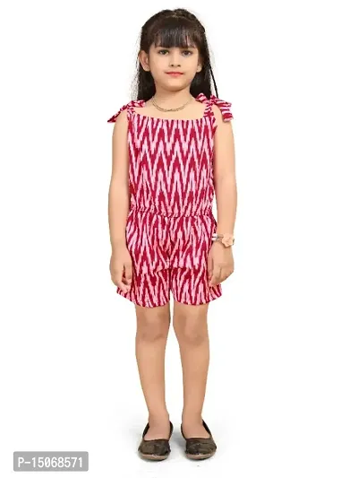 Stylish Classy Crepe  Jumpsuit   for Kid Girls-thumb0