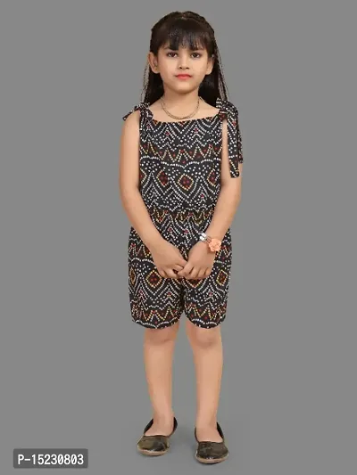 Fashionable Classy Crepe Jumpsuit for Kid Girls-thumb0
