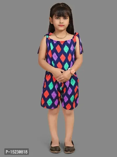 Fashionable Classy Crepe Jumpsuit for Kid Girls-thumb0
