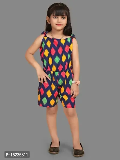 Fashionable Classy Crepe Jumpsuit for Kid Girls-thumb2