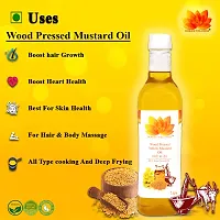 Dorjee Wellness Wood Pressed Yellow Mustard Oil(Sarso Ka Tel) Cold pressed/KachiGhani/cooking oil Mustard Oil Plastic Bottle(1 L)-thumb2