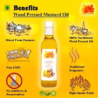 Dorjee Wellness Wood Pressed Yellow Mustard Oil(Sarso Ka Tel) Cold pressed/KachiGhani/cooking oil Mustard Oil Plastic Bottle(1 L)-thumb3