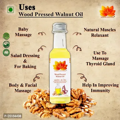 Dorjee Wellness Wood Pressed Walnut Oil (Akhrot Ka Tel)/Cold pressed/Natural  Chemical Free Walnut Oil Glass Bottle (100 ml)-thumb4