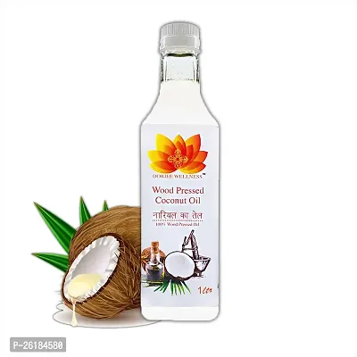 Dorjee Wellness Wood Pressed Coconut Oil(Nariyal Ka Tel) Cold pressed/Edible cooking oil Coconut Oil Plastic Bottle(500 ml)