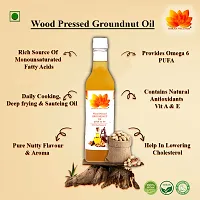 Dorjee Wellness Wood Pressed Groundnut Oil (Peanut),Kolhu/Kacchi Ghani/Chekku,Natural/Cold Pressed.Groundnut Oil Plastic Bottle (1 L)-thumb1