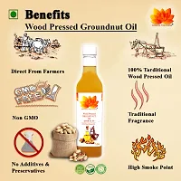 Dorjee Wellness Wood Pressed Groundnut Oil (Peanut),Kolhu/Kacchi Ghani/Chekku,Natural/Cold Pressed.Groundnut Oil Plastic Bottle (1 L)-thumb2