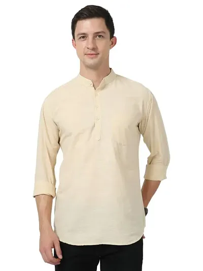 Trendy cotton lenin kurtas For Men 