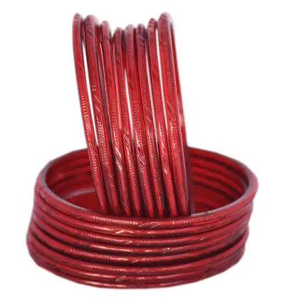 Laal Amrood Beautiful Elegant Maroon Cutting Glass Bangles Kanch Chudi Set for Women Girls Wedding Festive Jewellery