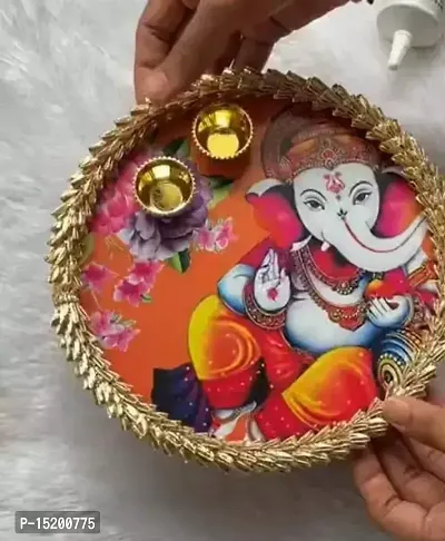 Traditional Bhai Dooj Tikka  Rakhi Festival Tikka Thali  Handmade Pooja Thali Set