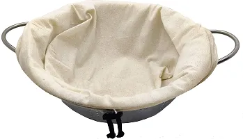 Clarkia Cotton Cheese Cloth Bag Yogurt Nut Milk Strainer - 2 Pieces Made by Muslin Cloth for Kitchen nut Milk Bags Hung Curd Cloth Strainer Bag-thumb2