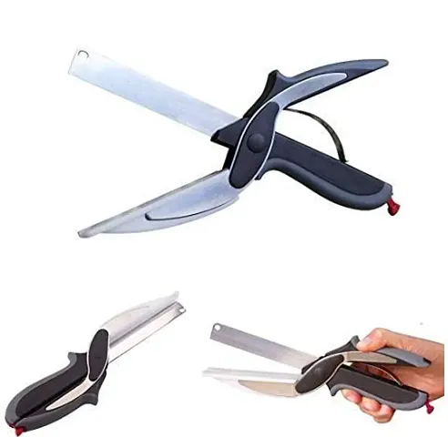 Bluejack 1 Clever Cutter Kitchen Knife Food Chopper Kitchen Scissors Smart Cutter Vegetable Slicer Cutting Board Cleaver Cutter Fruit Cutter