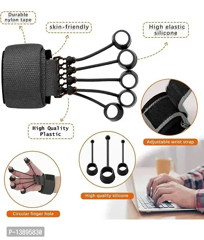 Finger Exerciser Band, Strength Trainer - Reverse Grip Strengthener, Climbing Exercise Equipment for Wrist Hand