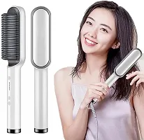 Hair Straightener Comb for Women  Men, Hair Styler, Curler, Straightener Machine Brush/PTC Heating Electric Straightener Brush With 5 Temperature Control-thumb1