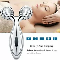 3D Manual Roller Massager Body Massager 360 Rotate Roller  Body Massager Skin Lifting Wrinkle Remover  Facial Massage Relaxation  Skin Tightening Tool UniSex (Silver), Non Electric-thumb3