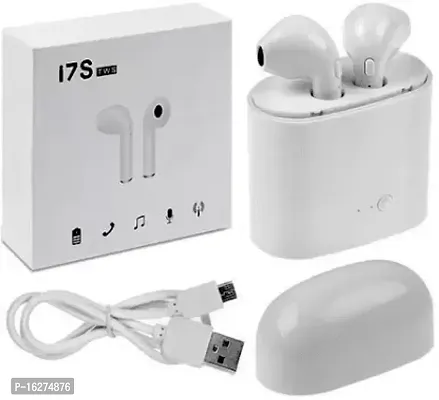 TWS I7S TWINS BT Bluetooth Headset  (White, True Wireless)-thumb0