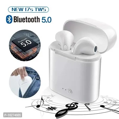 TWS I7S TWINS BT Bluetooth Headset  (White, True Wireless)-thumb2