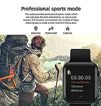 T500 Smartwatch with Heart Rate and Blood Pressure Monitor for Men  Women, Bluetooth Calling, Sleep Monitor, Oxygen Monitor, Fitness Tracker, Pedometer and Breathe Monitor (Black)-thumb1