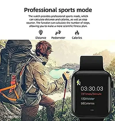 T500 Smartwatch with Heart Rate and Blood Pressure Monitor for Men  Women, Bluetooth Calling, Sleep Monitor, Oxygen Monitor, Fitness Tracker, Pedometer and Breathe Monitor (Black)-thumb2