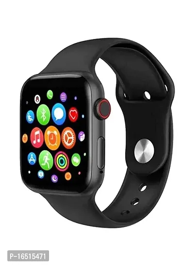 T500 Smart-Watch with Bluetooth Calling, Heart Rate Monitor, Step Count Smartwatch  (Black Strap, Free Size)-thumb0