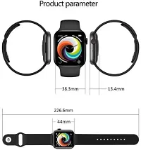 T500 Smart-Watch with Bluetooth Calling, Heart Rate Monitor, Step Count Smartwatch  (Black Strap, Free Size)-thumb1