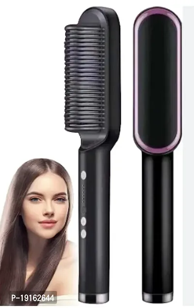 FH 909 New Electric Hair Stylist Comb Hair Straightener Brush Hair Straightener Brush  (Multicolor)-thumb2