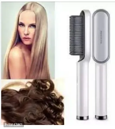 Hair Straightener Comb for Women  Men, Hair Styler, Straightener machine Brush/PTC Heating Electric Straightener with 5 Temperature Control Hair Straightener For Women (Brown) (Straightener)