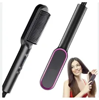 FH 909 Electric Hair Straightener Comb Hair Brush For Women Hair Straightener Brush  (Multicolor)-thumb1