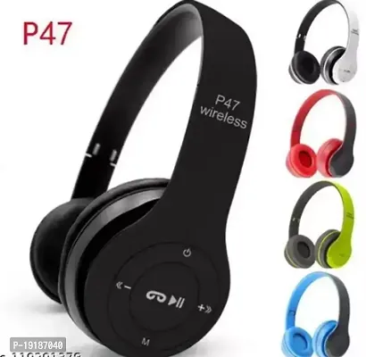 P47 Bluetooth Wireless Headphone with Mic High Bass Clear Sound Bluetooth Gaming Headset-thumb3